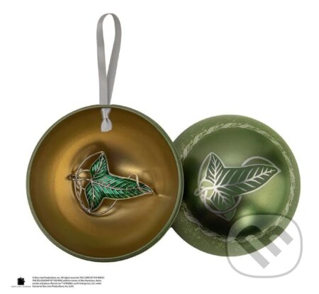 Pán prsteňov Vianočná dekorácia s elfskou brošňou