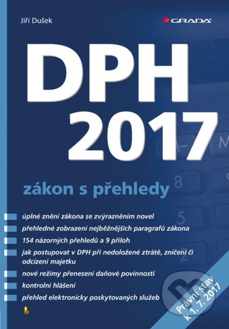 DPH 2017 - zákon s přehledy - Jiří Dušek, Grada, 2017