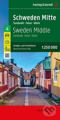 Kniha: Švédsko střed 1:250 000 / automapa + rekreační mapa (freytag&berndt)
