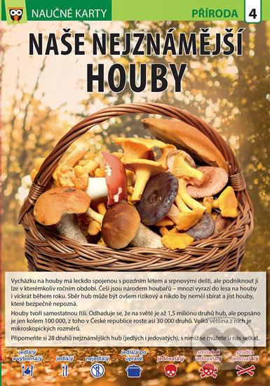 Naučné karty: Naše nejznámější houby - kniha z kategorie Biologie