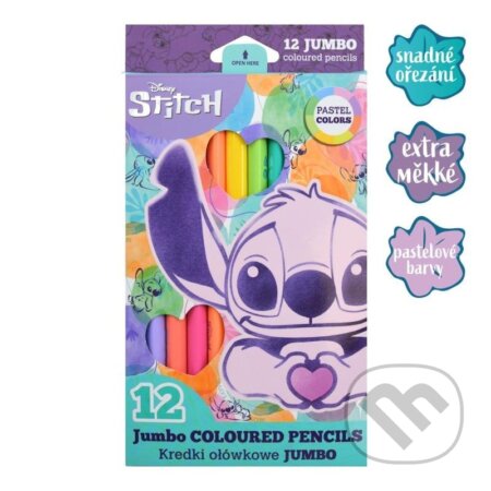 Colorino pastelky trojhranné JUMBO Stitch Pastel