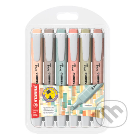 Zvýrazňovač STABILO swing cool NatureCOLORS - sada 6 ks