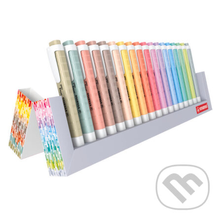 Zvýrazňovač STABILO swing cool - deskset 18 ks - 8 přírodních a 10 pastelových barev