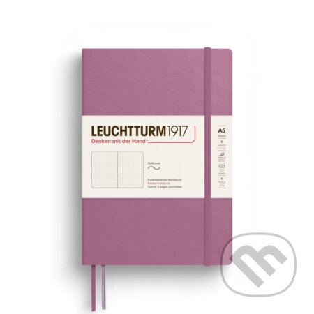 Leuchtturm1917 Zápisník Dusty Rose Softcover A5 tečkovaný
