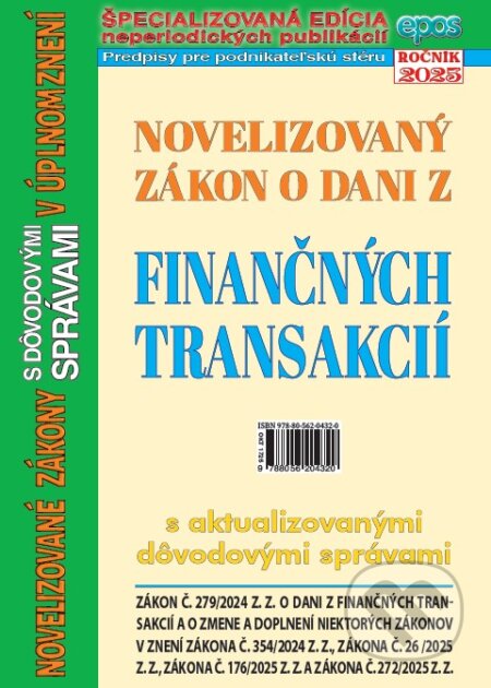 Novelizovaný zákon o dani z finančných transakcií