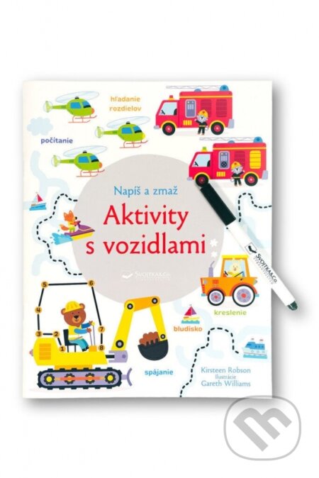 Kniha: Napíš a zmaž - Aktivity s vozidlami (Kirsteen Robson)