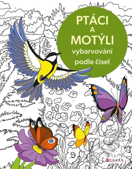 Vybarvování podle čísel: Ptáci a motýli - kolektív autorov - kniha z kategorie Omalovánky
