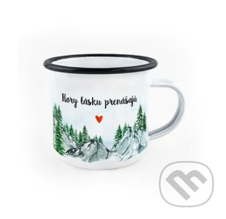 MINI Smaltovný hrnček Hory lásku prenášajú (Ľúbené)