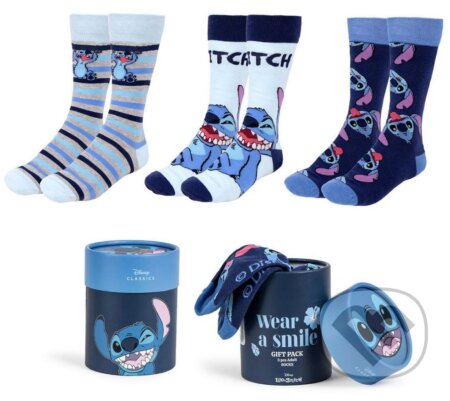 Pánske ponožky v boxu Disney: Lilo & Stitch 3 páry (veľkosť EU 36-43) (). , 2024