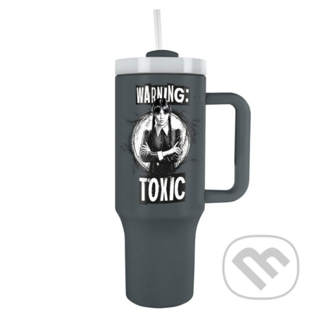Fľaša na pitie Wednesday - Warning: Toxic