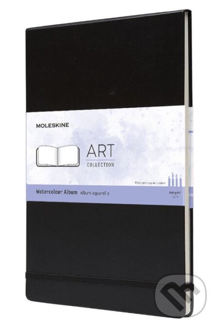 Moleskine - čierny akvarelový skicár (veľký, pevná väzba)