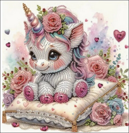 Diamantové malování Květinový jednorožec