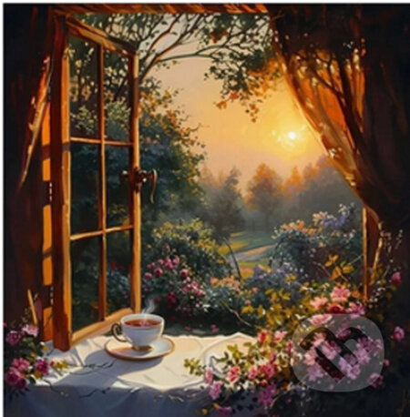 Diamantové malování Zátiší s čajem 30x40 cm