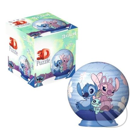 RAVENSBURGER 3D Puzzleball Disney: Stich & Angel 54 ks