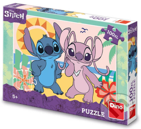 Stitch na pláži - puzzle z kategorie Maxi dílky