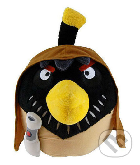 Plyšová hračka Angry Birds Starwars Obi-Wan Kenobi - hnedo-čierny v kapucni 20 c, HCE