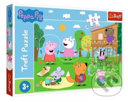 Prasátko Peppa Zábava v trávě (MAXI 24 dílků) - puzzle z kategorie 15 - 60 dílků