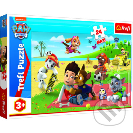 Tlapková patrola Zábava na pláži (MAXI 24 dílků) - puzzle z kategorie 15 - 60 dílků