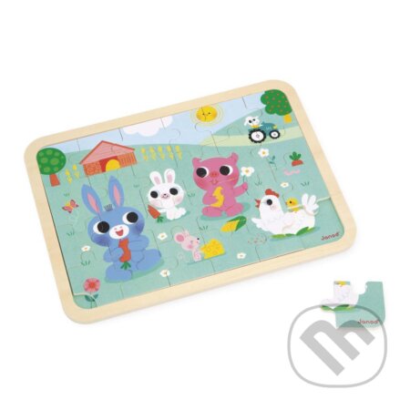 Drevené puzzle s predlohou a hľadanie rozdielov Farma - puzzle z kategorie Maxi dílky