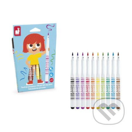 Janod Colorino Detské fixky 12 farieb s mäkkým hrotom od 3 rokov (Janod)