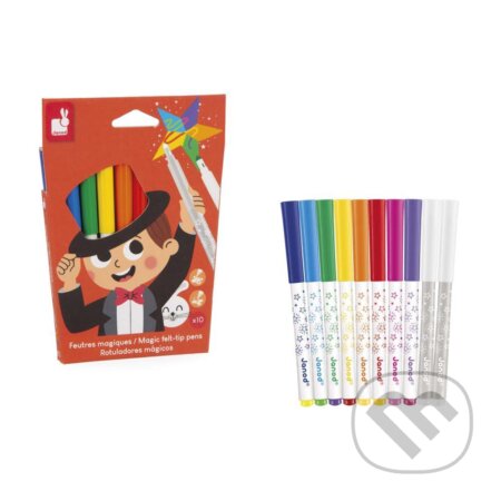 Janod Colorino Magické fixky prepisovacie 10 farieb od 3 rokov (Janod). Janod, 2025
