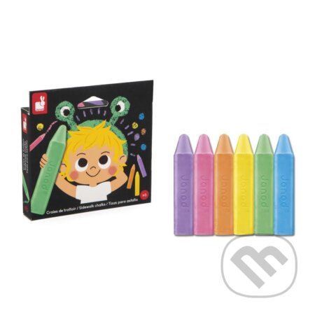 Janod Colorino Farebné kriedy na chodník 6 farieb od 3 rokov (Janod)