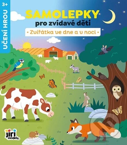 Kniha: Samolepky pro zvídavé děti Zvířátka ve dne a v noci (Jiří Models)