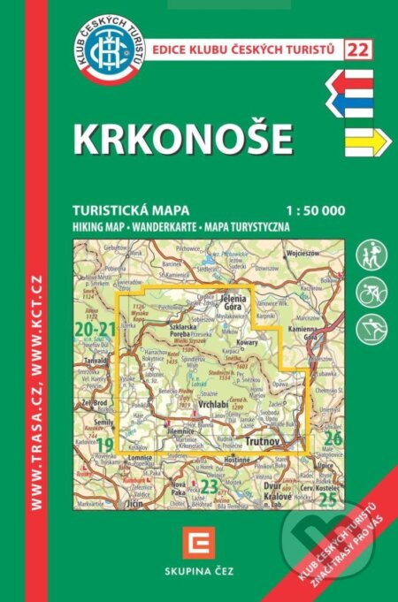 Kniha: KČT 22 Krkonoše 1:50T Turistická mapa (Klub českých turistů)