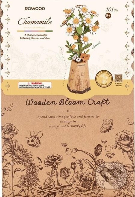 3D Dřevěná skládačka: Heřmánek - hra z kategorie Stavebnice