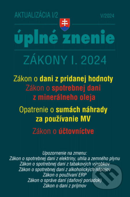 E-kniha: Aktualizácia I/2 / 2024 - daňové a účtovné zákony (Poradca s.r.o.)