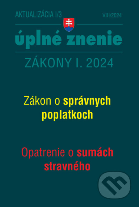 E-kniha: Aktualizácia I/3 / 2024- daňové a účtovné zákony (Poradca s.r.o.)