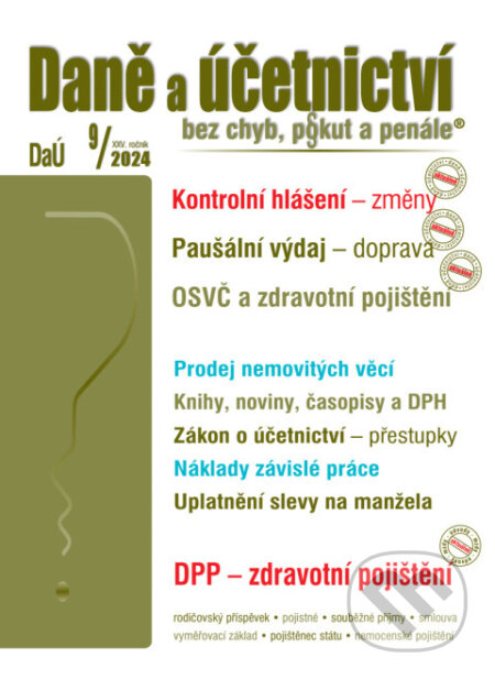 E-kniha: Daně a účetnictví bez chyb, pokut a penále č. 9 / 2024 - Kontrolní hlášení – změny (Poradca s.r.o.)