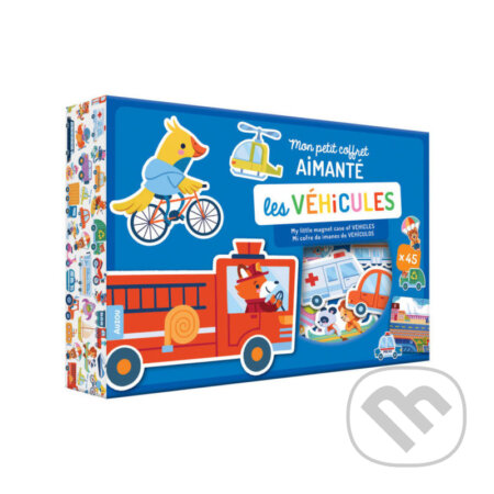 AUZOU Magnetický kufrík s magnetkami - VOZIDLÁ 45ks