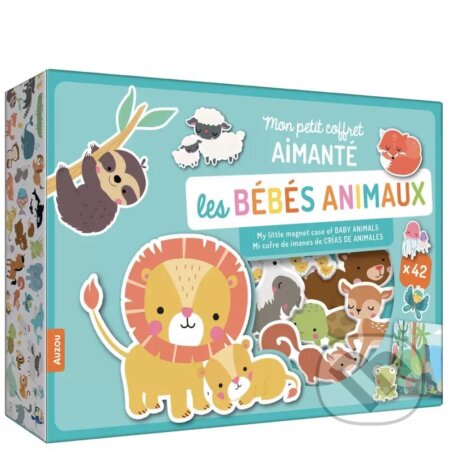 AUZOU Magnetický kufrík s magnetkami - Mláďatká, 42 ks