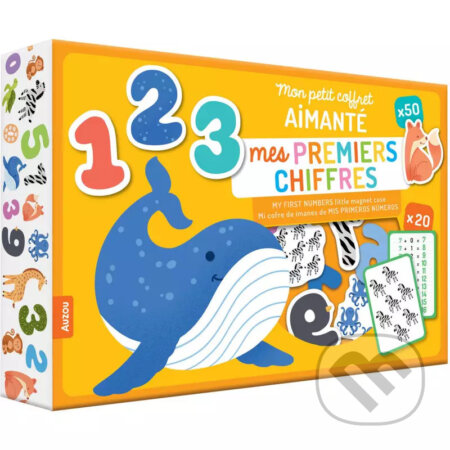 AUZOU Magnetický kufrík s magnetkami - MOJE PRVÉ ČÍSLA 50ks - hra z kategorie Vzdělávací hry