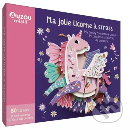 AUZOU 3D model Trblietavý Jednorožec na zavesenie – Kreatívna sada