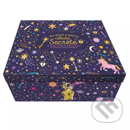 AUZOU Veľká detská šperkovnica na kľúčik s príslušenstvom na výrobu šperkov