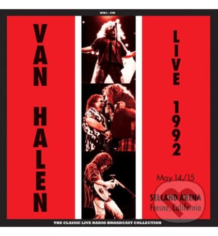 Van Halen:  Live At Selland Arena Fresno 1992 (Red/White Splatter) LP