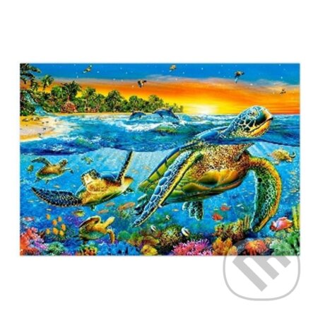 Diamantový obrázek - Želvy v moři
