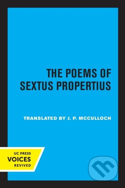 Kniha The Poems of Sextus Propertius
