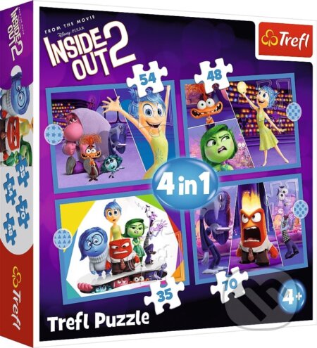 TREFL Puzzle V hlavě 2: Emoce vládnou 4v1 (35,48,54,70 dílků)