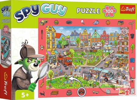 Puzzle s hledáním obrázků Spy Guy: Město - puzzle z kategorie 60 - 300 dílků