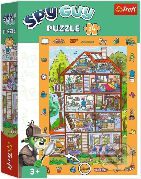 Puzzle s hledáním obrázků Spy Guy: V domě - puzzle z kategorie 15 - 60 dílků