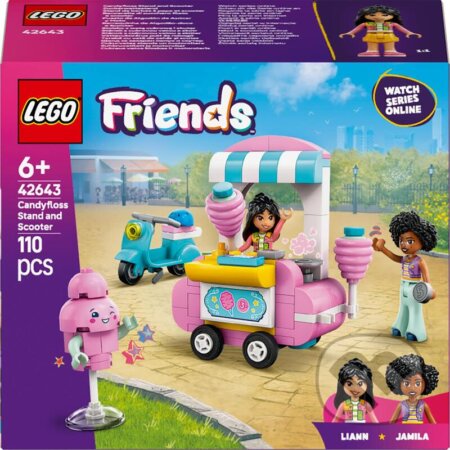 LEGO® Friends 42643 Stánok s cukrovou vatou a skúter