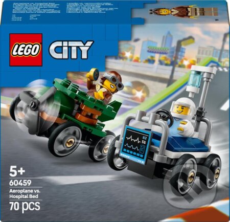 LEGO® City 60459 Pretekársky balíček: Lietadlo vs. nemocničné lôžko