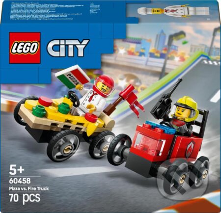 LEGO® City 60458 Pretekársky balíček: Rozvoz pizzy vs. hasičské auto
