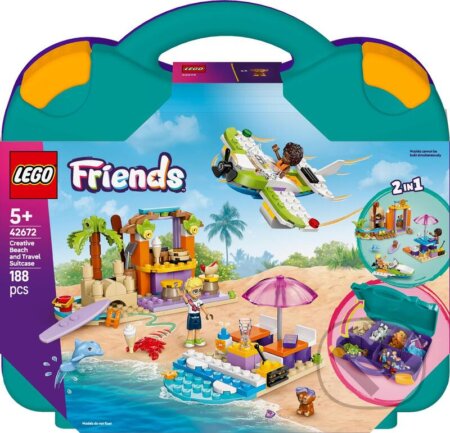 Spoločenská hra: LEGO® Friends 42672 Kreatívny plážový a cestovný kufor (LEGO). LEGO, 2025
