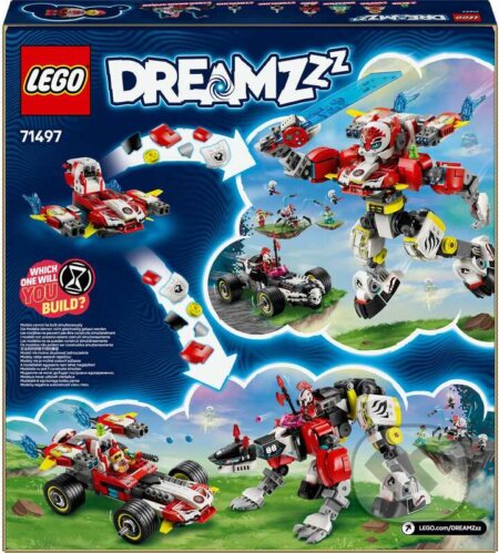 LEGO® DREAMZzz™ 71497 Cooperov tigrí robot a Zerov hot rod