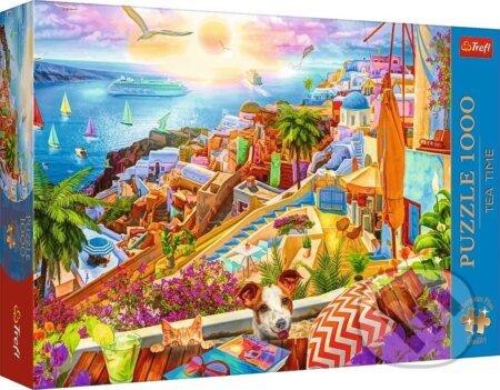 Trefl Premium Plus Tea Time Návštěva Santorini 1000 dílků