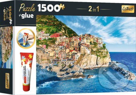 Manarola, Ligurie, Itálie 2v1 (+ lepidlo) - puzzle z kategorie Přírodní scenérie